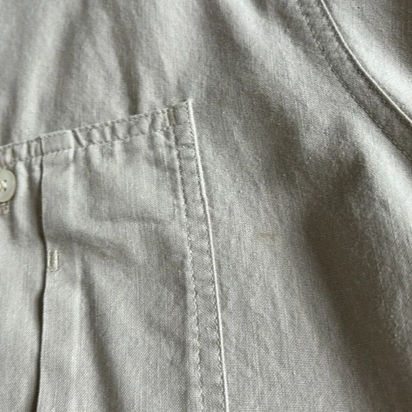 Levi's Vintage Diamond Label Neutral Tan Short Sleeve Button Down (read) - Picture 10 of 13